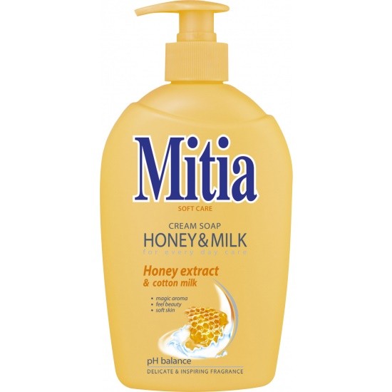 Mitia 500ml tek.mýdlo Honey&Milk pumpi - Kosmetika Hygiena a ochrana pro ruce Tekutá mýdla s pumpičkou